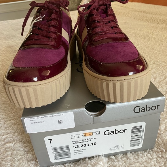 Gabor Women's Burgundy Sneakers - Picture 1 of 6